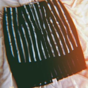 Forever21 Black Mesh Stripe Detailed Skirt Large